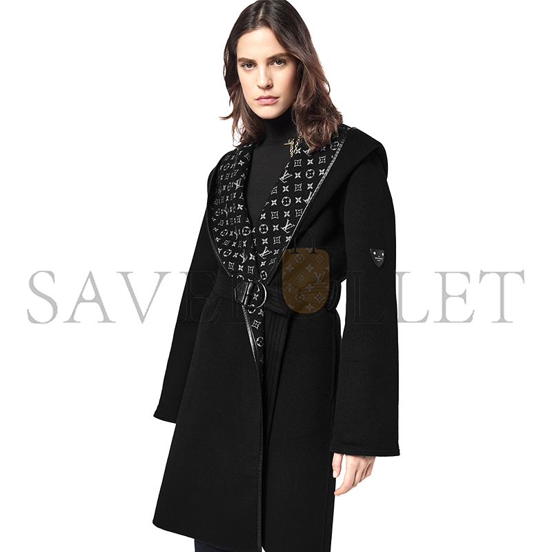 LOUIS VUITTON HOODED WRAP COAT 1A4PEA